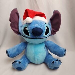 Disney Lilo & Stitch‎ - Stitch with Santa Hat Plush Christmas 10 inch